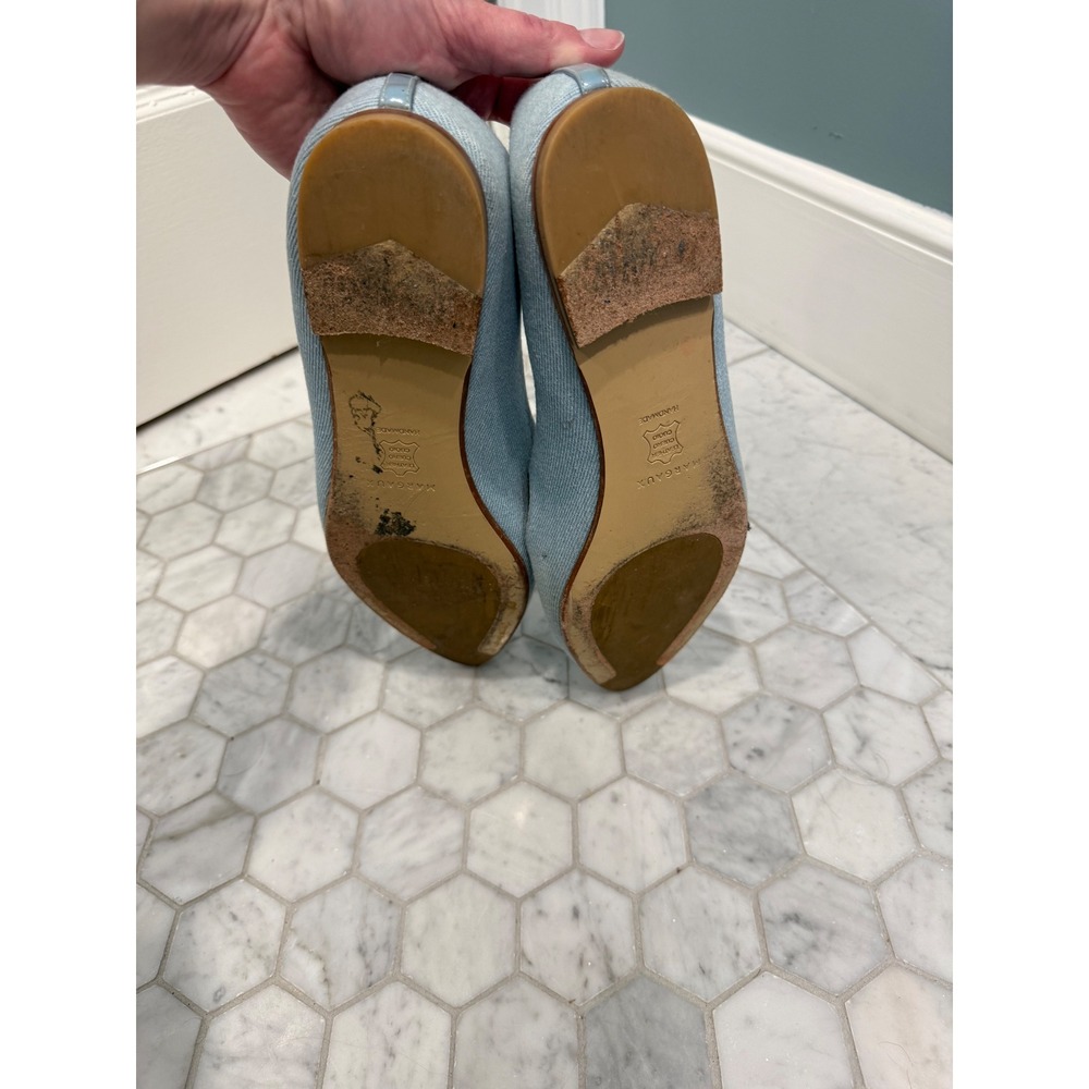 Margaux The Mary Jane Sky Blue Denim  Pointed Toe Flat  9.5 - Picture 6 of 6